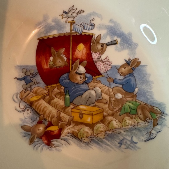 Royal Doulton Bunnykins Child’s Bowl Dish English Fine Bone China Gardening - Picture 2 of 5